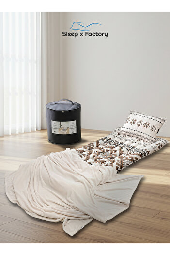 Sleep x Factory Guest & Travel Comfort Pack – Mattress, Blanket & Pillow – Premium Edition