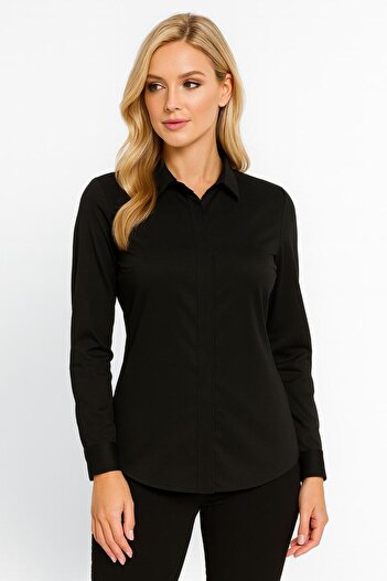 Generic Women’s Classic Long Sleeve Shirt – Elegant Button-Down Blouse