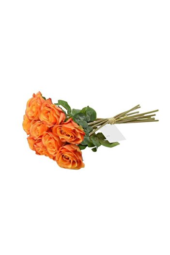 Generic باقة زهور صناعية خضراء/برتقالية