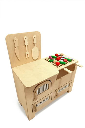 HOBBY HOUSE Ahşap Barbekü Mutfak Ahşap Meyve Hediyeli