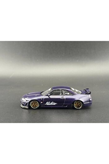mini gt 163 Kaido House Nissan GT-R (R33) Active Carbon R V2 1/64 Model Araba