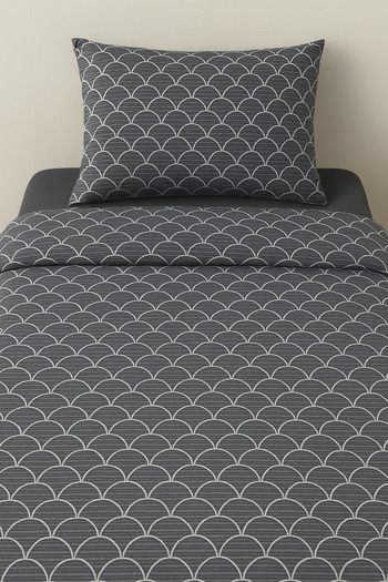 BH BABY HOME 100% Cotton Single Duvet Cover Set – 160X220 cm – Modern Pattern (Blue / Pink / Cappuccino / Gray)