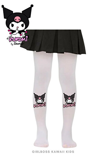 Girlboss Kawaii Kuromi Matte Opaque Pantyhose, 5 Color Options, Random (Random) Pattern