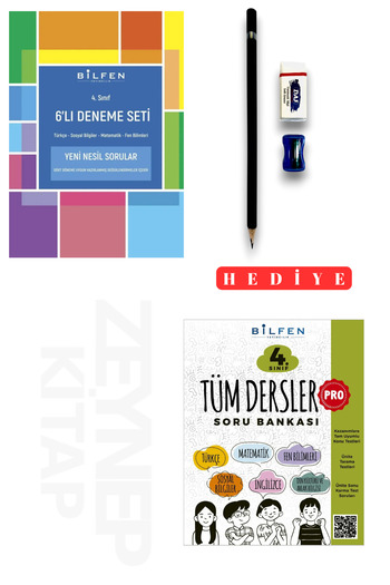Bilfen Yayıncılık 4.Sınıf Tüm Dersler (PRO) Soru Bankası ve Tüm Dersler Deneme Seti 2025-26(Kalem Seti Hediyeli)