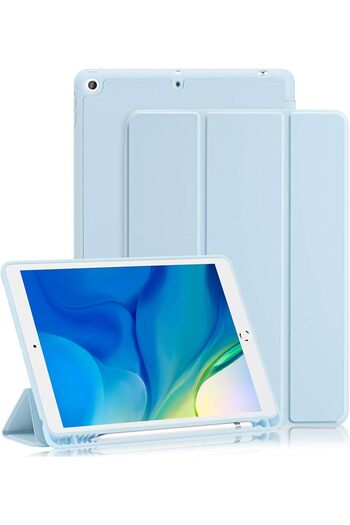 SIGLOO Premium case iPad Pro 12.9 (2022/2021/2020/2018), PU, ​​polycarbonate, Pen holder, Blue