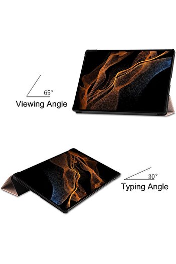 SIGLOO Husa UltraSlim stand SmartCover sleep wake up Samsung Tab S9 Plus FE Plus 12.4 inci Golden