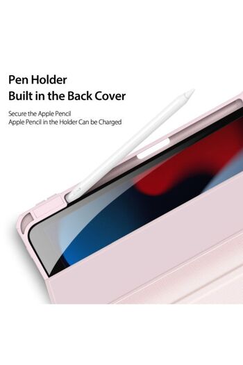 SIGLOO Premium case for iPad Pro 12.9", synthetic leather interior, Pen holder, PC back, Pink