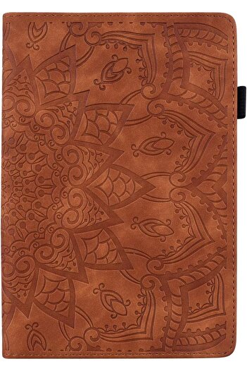 SIGLOO Husa premium iPad 9/8/7 10.2", PU synthetic embossed, Smart Cover, smartpen, portcards, Brown