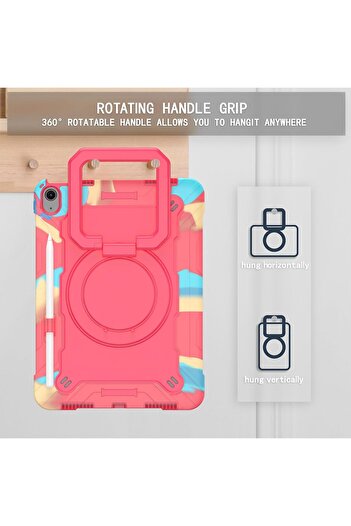 SIGLOO Husa premium Apple iPad Mini 7 si 6 8.3 inci Protectie Suport creion Stand 360 Antisoc roz