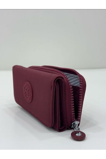 H&D COLLECTİON Women's Zippered Multi-Compartment Card Compartment Wallet Srg