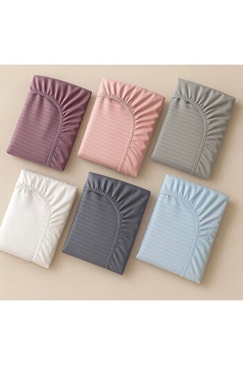 zera collection Single Size Elastic Fitted Sheet Bedding Sheet Set Cotton Satin 100X200