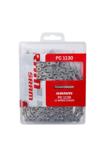 Sram CN PC1130 120LI W/ PWR.LCK 11S Bicycle Chain, Steel, Silver