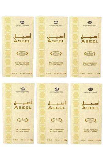 Al Rehab perfumes Aseel Natural Spray Eau De Parfum 35ml (Pack of 6)