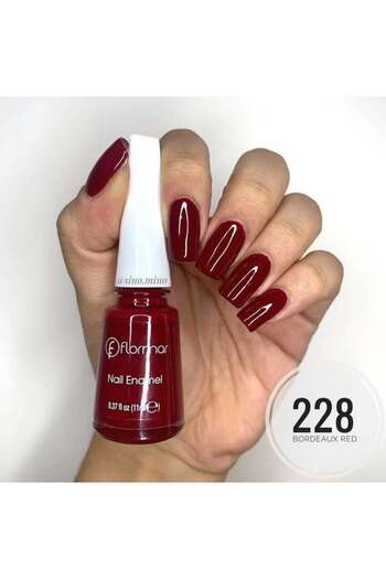 Flormar Nail Polish 228 Bordeaux Red