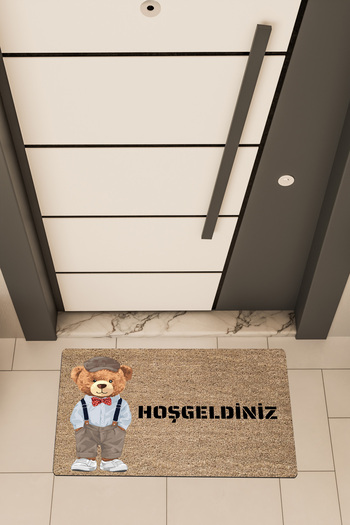 Dormot High Quality Digital Printing Brown, Cool Teddy Bear Themed Door Front Mat