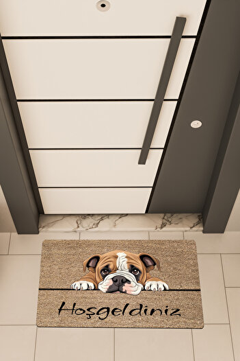Dormot Quality Digital Print Brown, Dog1 Welcome Theme Door Front Mat