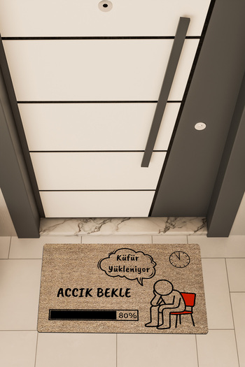 Dormot High Quality Digital Printing Brown, Loading Curse, Themed Door Mat
