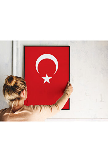Rosaart Türk Bayrağı Çerçevesiz Poster, Dijital Baskı Bayrak