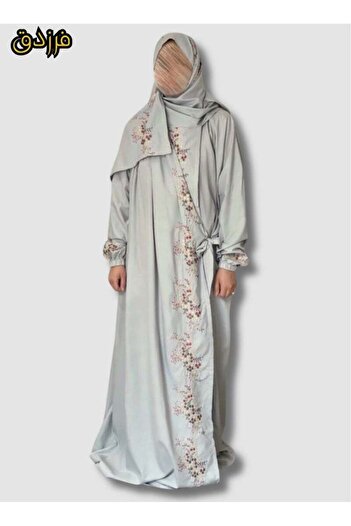 AL-HRAER Women's prayer shawl, gray, wide and comfortable, excellent cool material (mard)