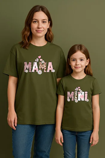 SVART WEAR Mama Mini Mother Daughter Matching T-Shirt Set T-Shirt Twin Mother Daughter Oversize Mama Mini (Single Price)