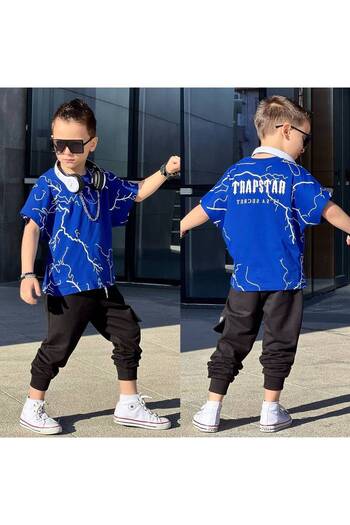KOKOŞ BEBEK Boy's Printed 2-Piece Set (Ages 3-8)