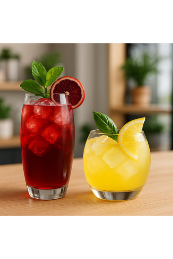NOBLEev Lav Asp 12 Piece Soft Drink & Water Glass
