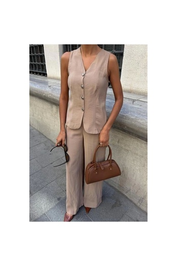 SMK Shop Modal Suit Lace-Up Vest and Plazza Pants - Flawless Style!