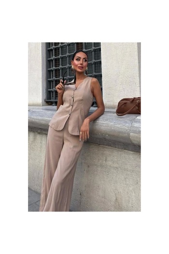 SMK Shop Modal Suit Lace-Up Vest and Plazza Pants - Flawless Style!