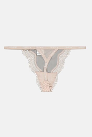 Calvin Klein Women Lace Pull On Thong, Blush