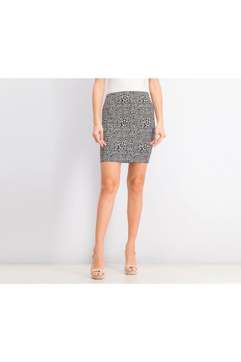 Sinsay Women Leopard Print Mini Skirt, Black