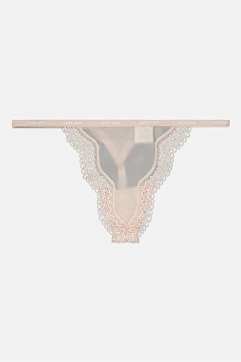 Calvin Klein Women Lace Pull On Thong, Blush