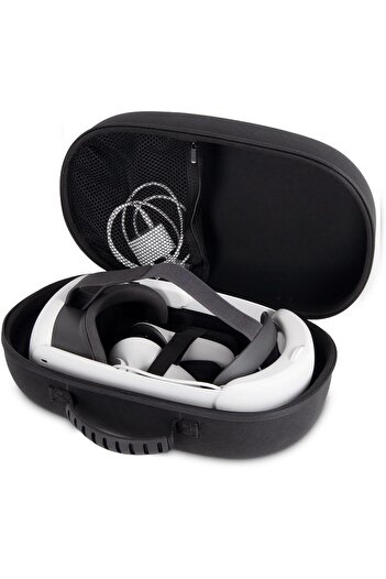 erorex حقيبة حمل أكبر Meta Oculus Quest 3 Hard Eva Quest 3 Case متوافقة مع سماعة الواقع الافتراضي وحزام الرأس