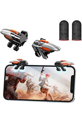 erorex Mobile Gaming Trigger 4 Triggers High Sensitive Shoot Aim Gaming Controller Gamepad Grip Joysticks