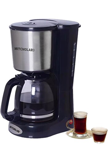 erorex Coffee Maker, 1.5 L Drip Coffee Machine Filter, 12-Cup Black American Coffee Maker, 900 W, Anti