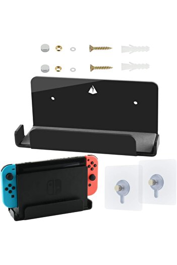 erorex Wall Mount Holder Nintendo Switch Dock Station Adhesive Small Wall Shelf Floating Wall Mount Stand