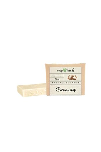 Soap&Friends Pure Coconut Soap Bar | 130g Coconut Soap helps Daily Cleanse for Soft and Moisturized Skin
