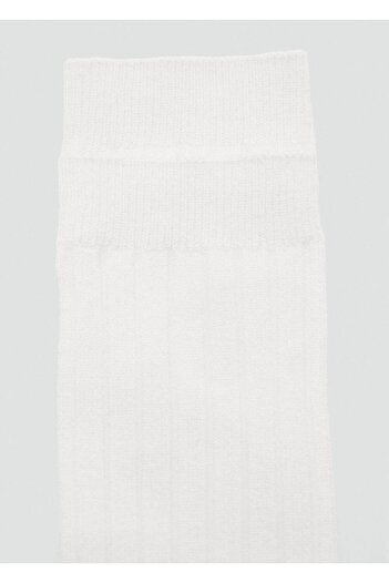 MANGO Woman Yün karışımlı fitilli çoraplar