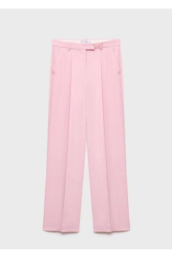 MANGO Woman Wide leg kumaş pantolon