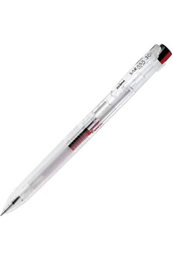 Zebra SARASA Clip 3 Color Ballpoint Pen Clear 0.5mm Black,