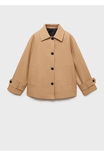 MANGO Woman Apoletli oversize parka