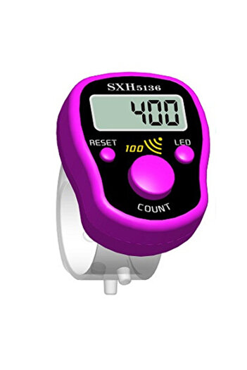 Choice1 PURPLE Mini Stitch Marker Row Finger Counter LCD Electronic Digital Display Hand Tally
