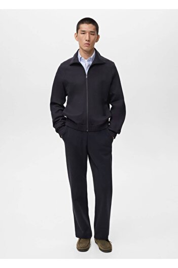 MANGO Man Regular fit fermuarlı sweatshirt
