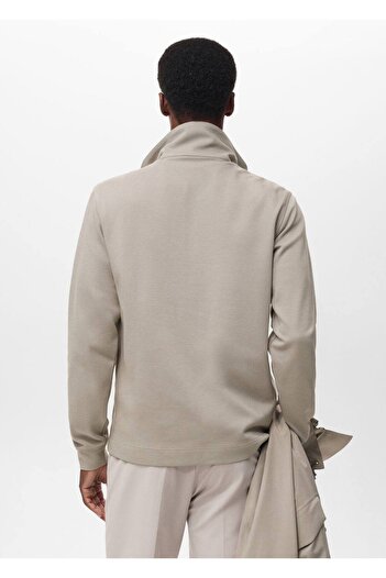 MANGO Man Regular-fit fermuarlı teknik sweatshirt