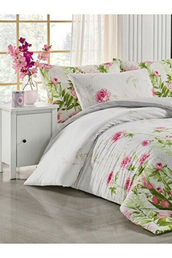 Mulberry Cotton Double Duvet Cover Set - Soft Textured 200X220 cm (King Size Sheet)