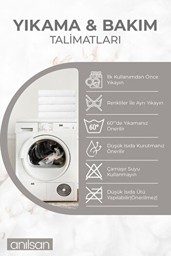 Anılsan 10 Pack Cream Greek Hand Towels - 50X90 Cm, 225Gr, 100% Cotton, Spa and Hotel Towels