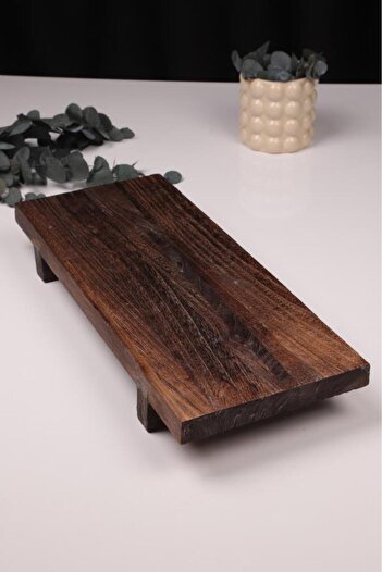 Bambum Pavlonya Classic Dark Wood Presentation and Serving Set Rectangular Serving Plates