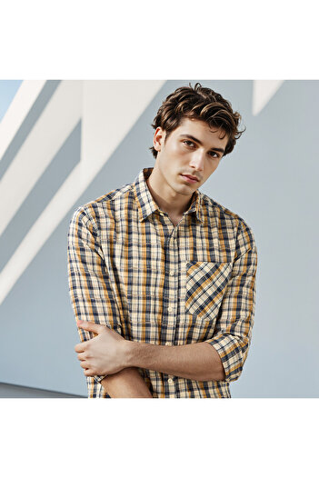 Lee Cooper Regular Fit Checked Collared Shirt