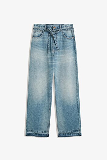 Bershka Kemerli baggy fit jean
