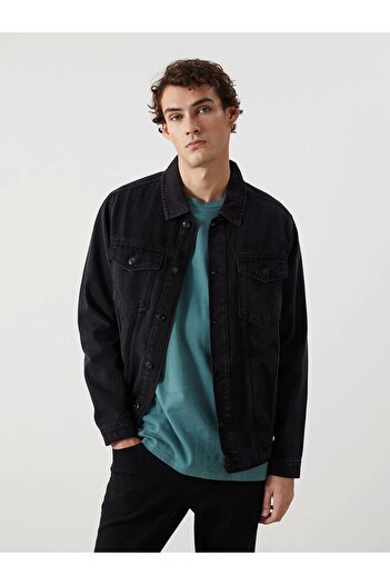 LC Waikiki Ανδρικό τζιν μπουφάν LCW Jeans Μαύρο Standard Fit