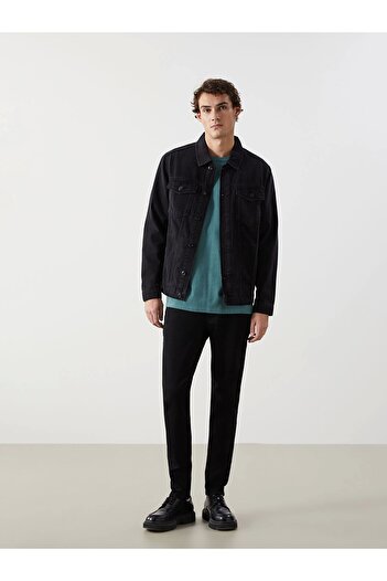 LC Waikiki Ανδρικό τζιν μπουφάν LCW Jeans Μαύρο Standard Fit